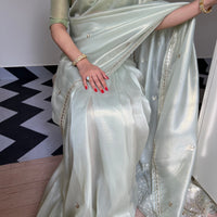 Mint Shimmer Saree