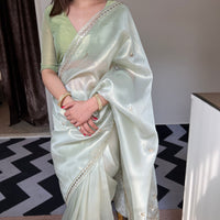 Mint Shimmer Saree