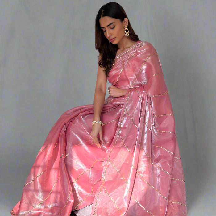 Rose Quartz Saree