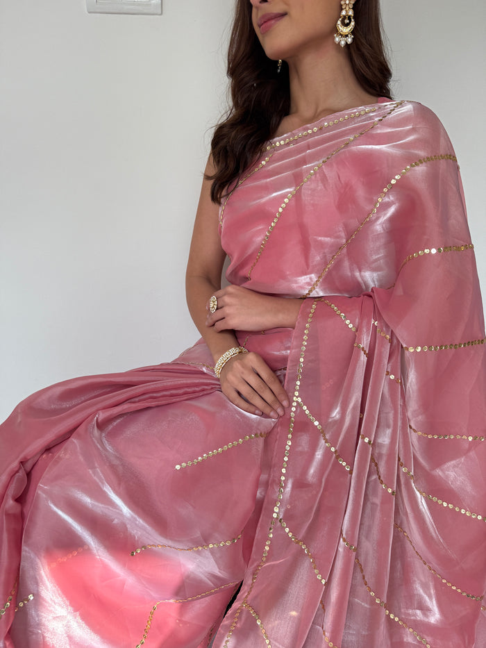 Rose Quartz Saree