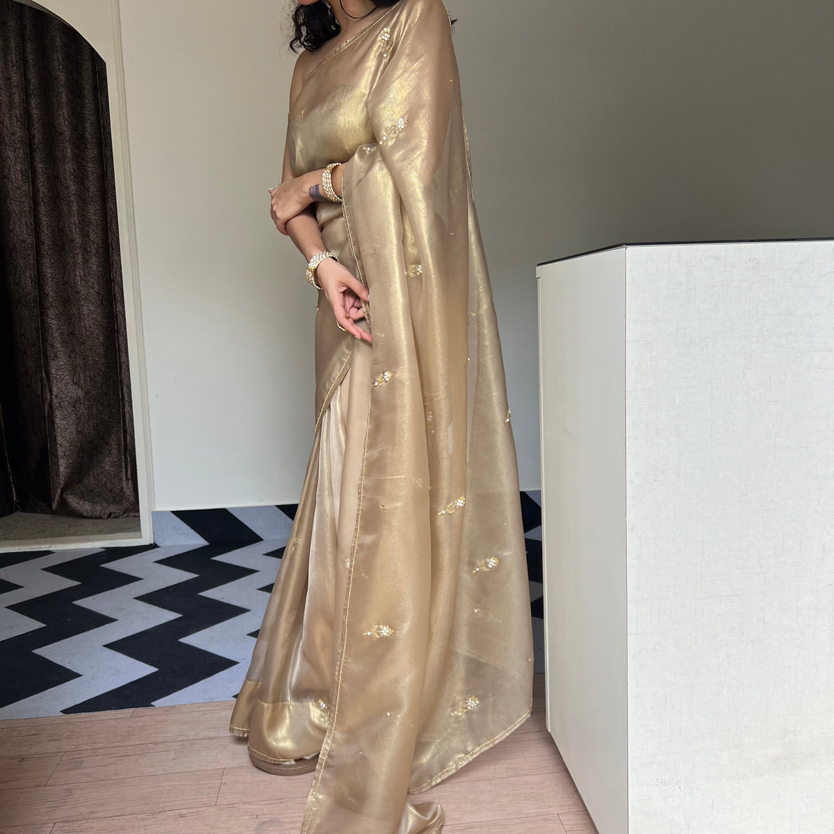 Gold Glamour Saree