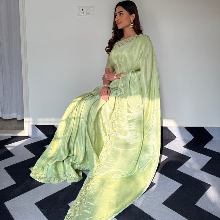 Parrot Grace Saree