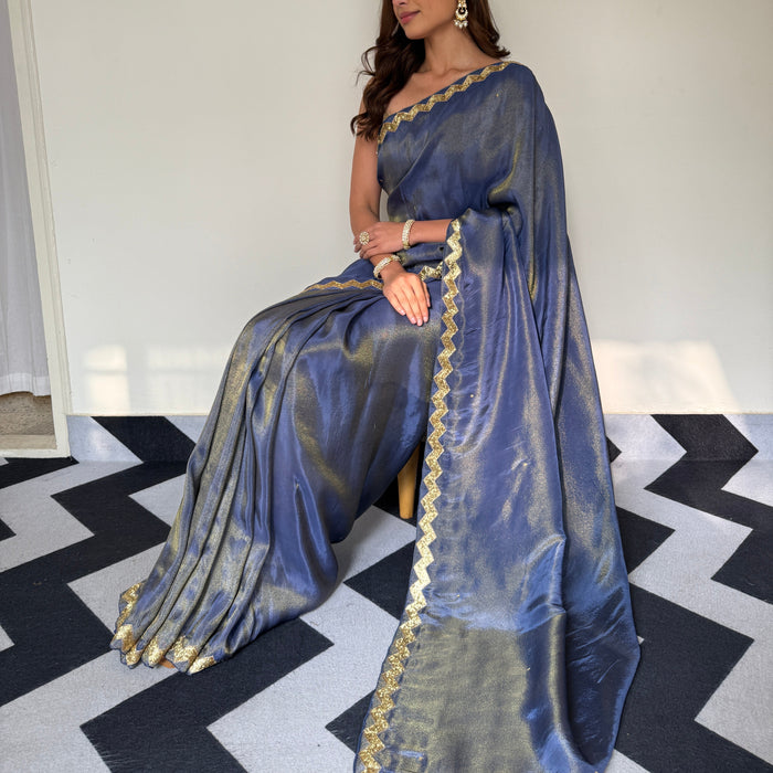 Sapphire Blue Saree