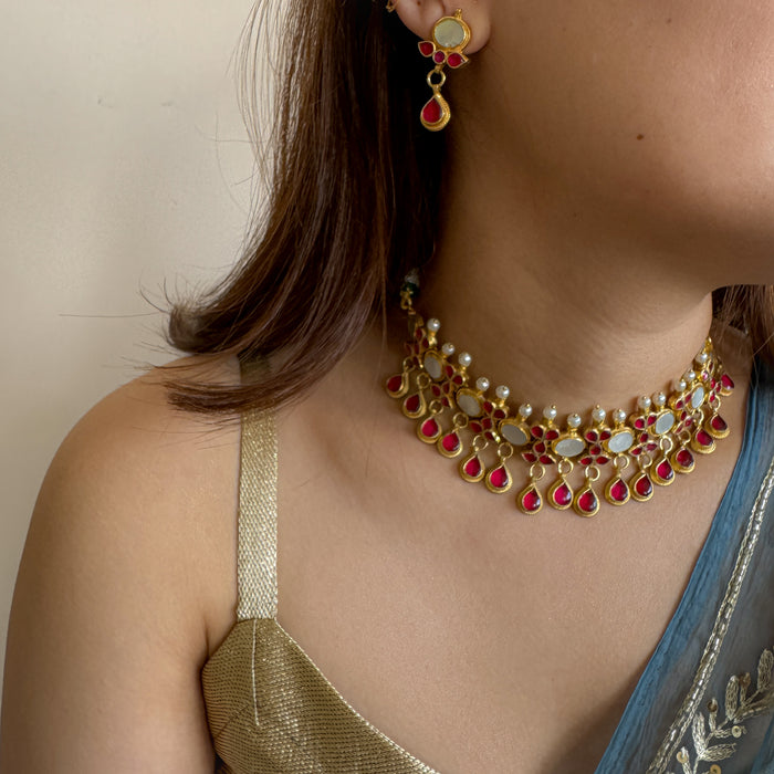 Color Burst Kundan Jadau Necklace