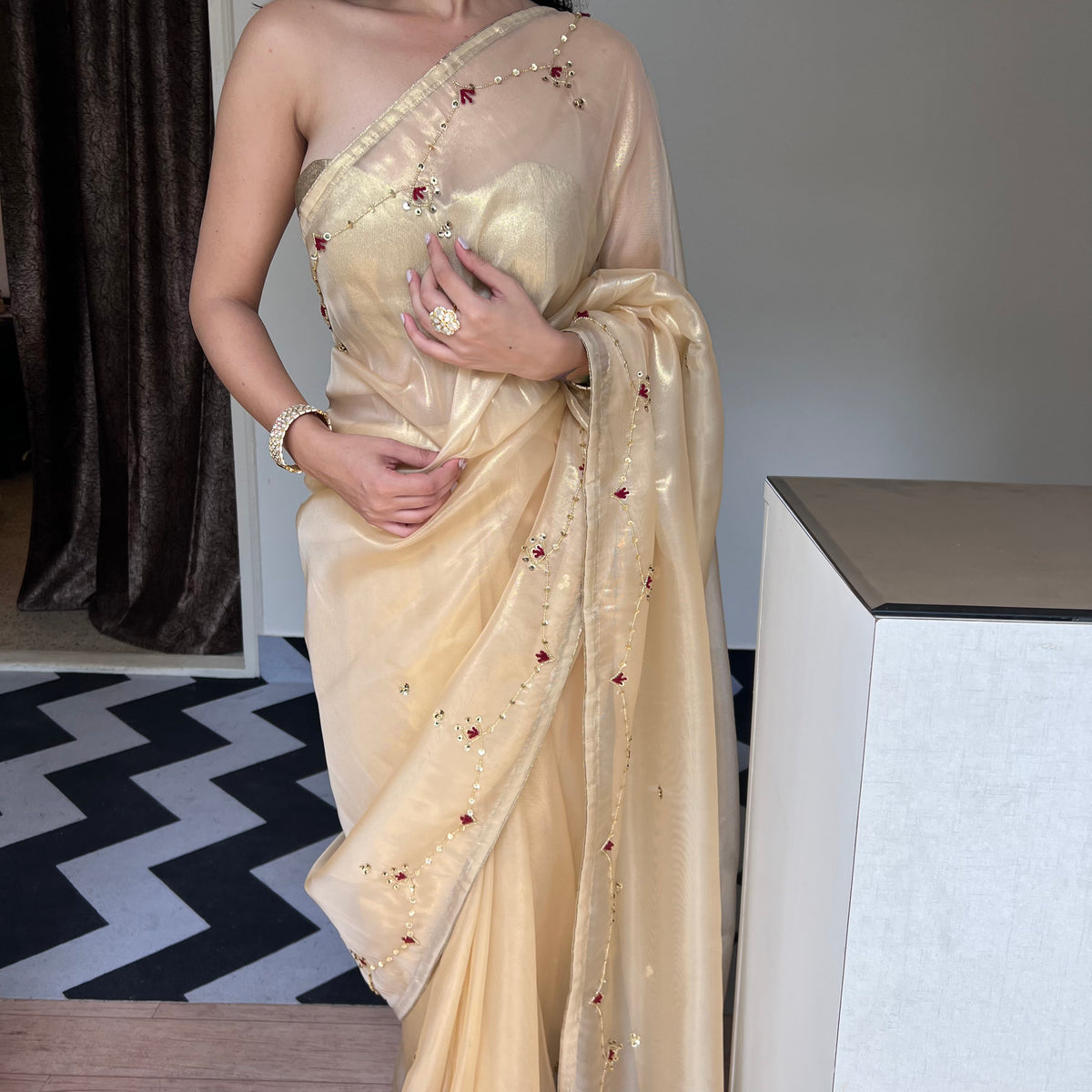 Golden Grace Saree