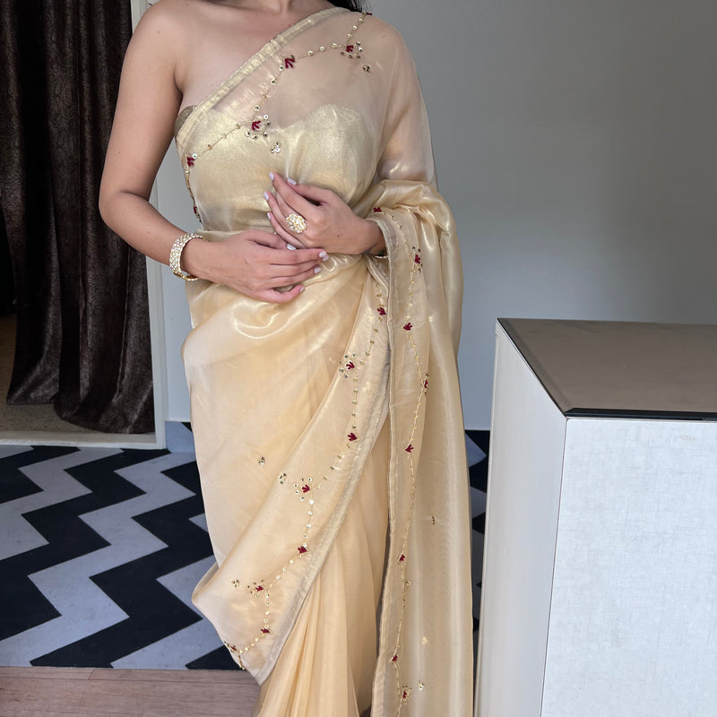 Golden Grace Saree