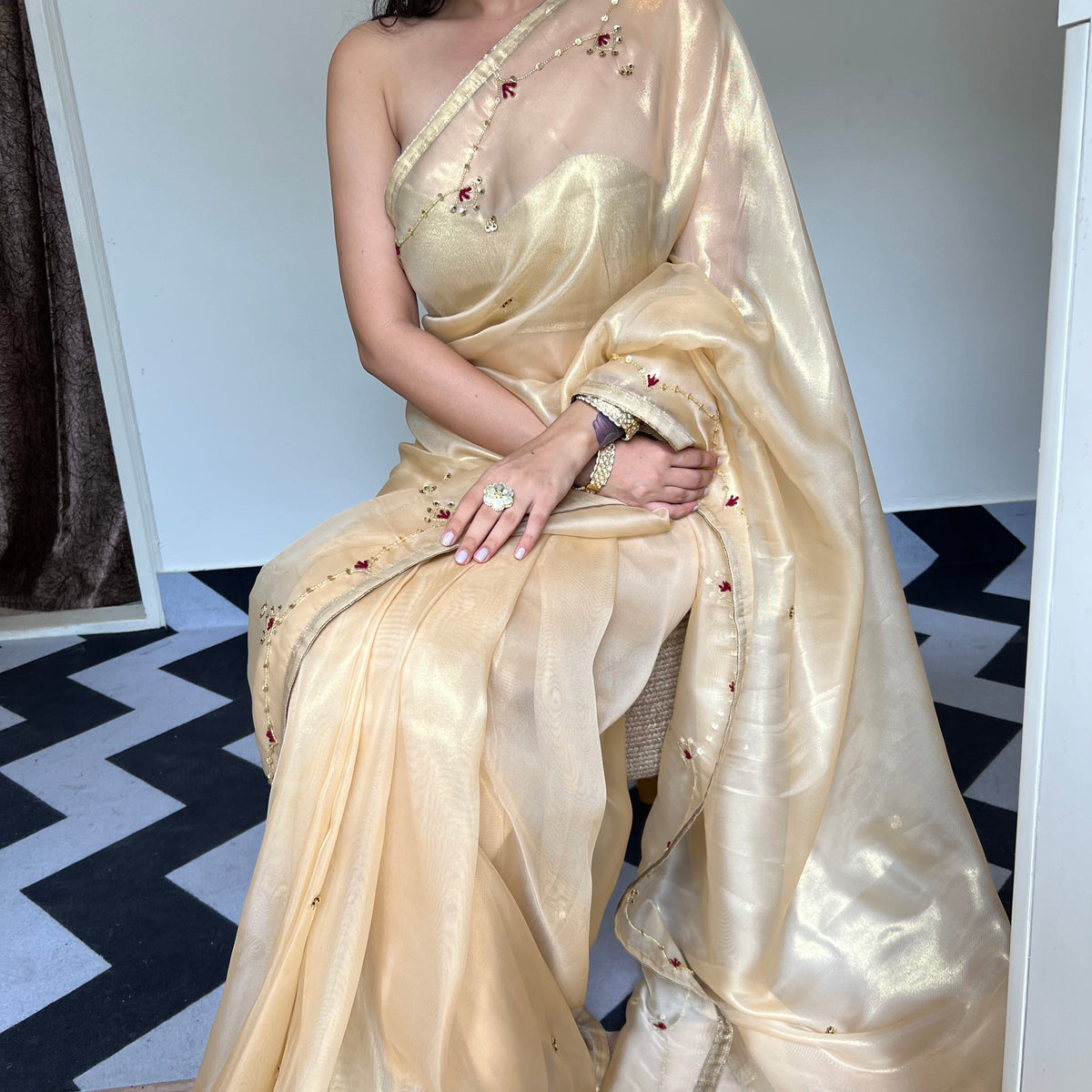 Golden Grace Saree