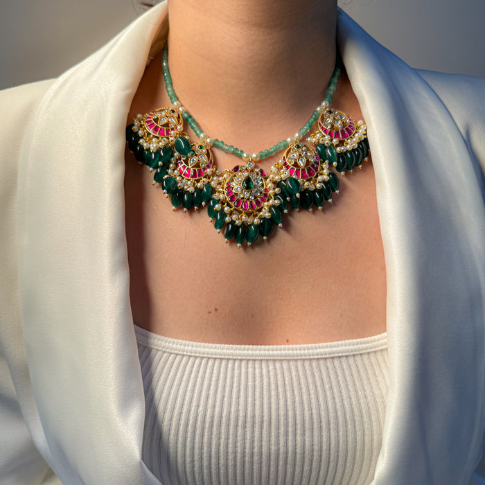 Royal Heirloom Emerald Polki Necklace