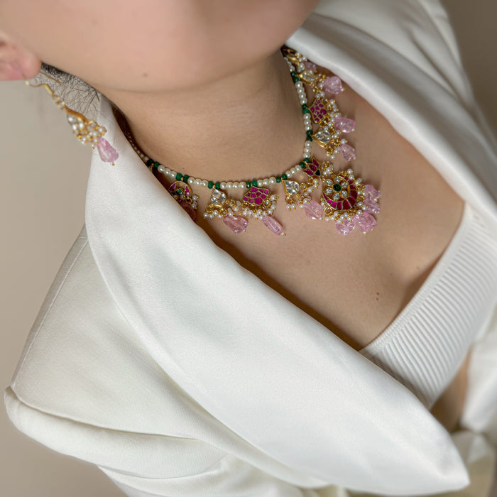 Timeless Chrome Polki Kundan Necklace