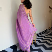 Purple Paradise Tissue Saree