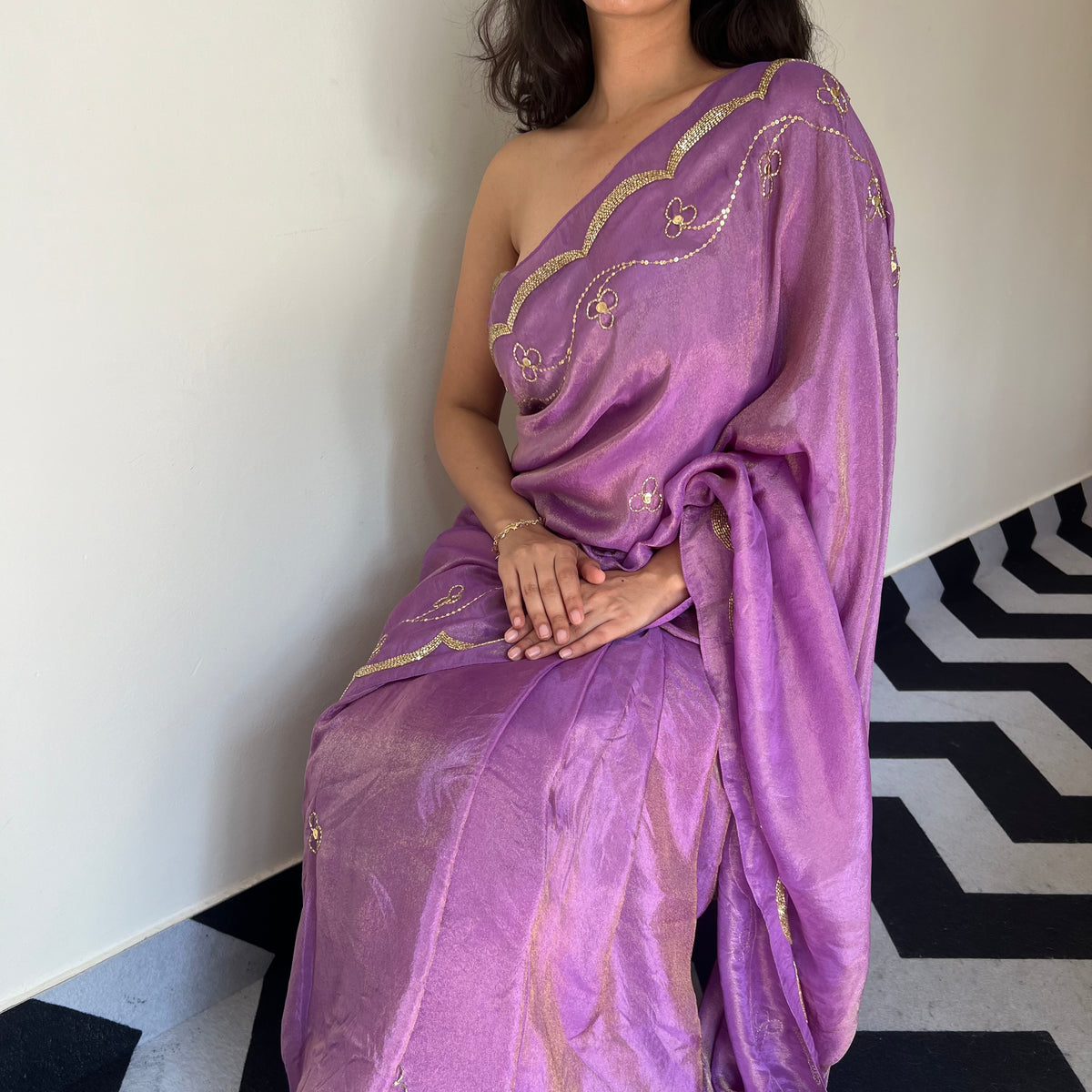 Purple Paradise Tissue Saree