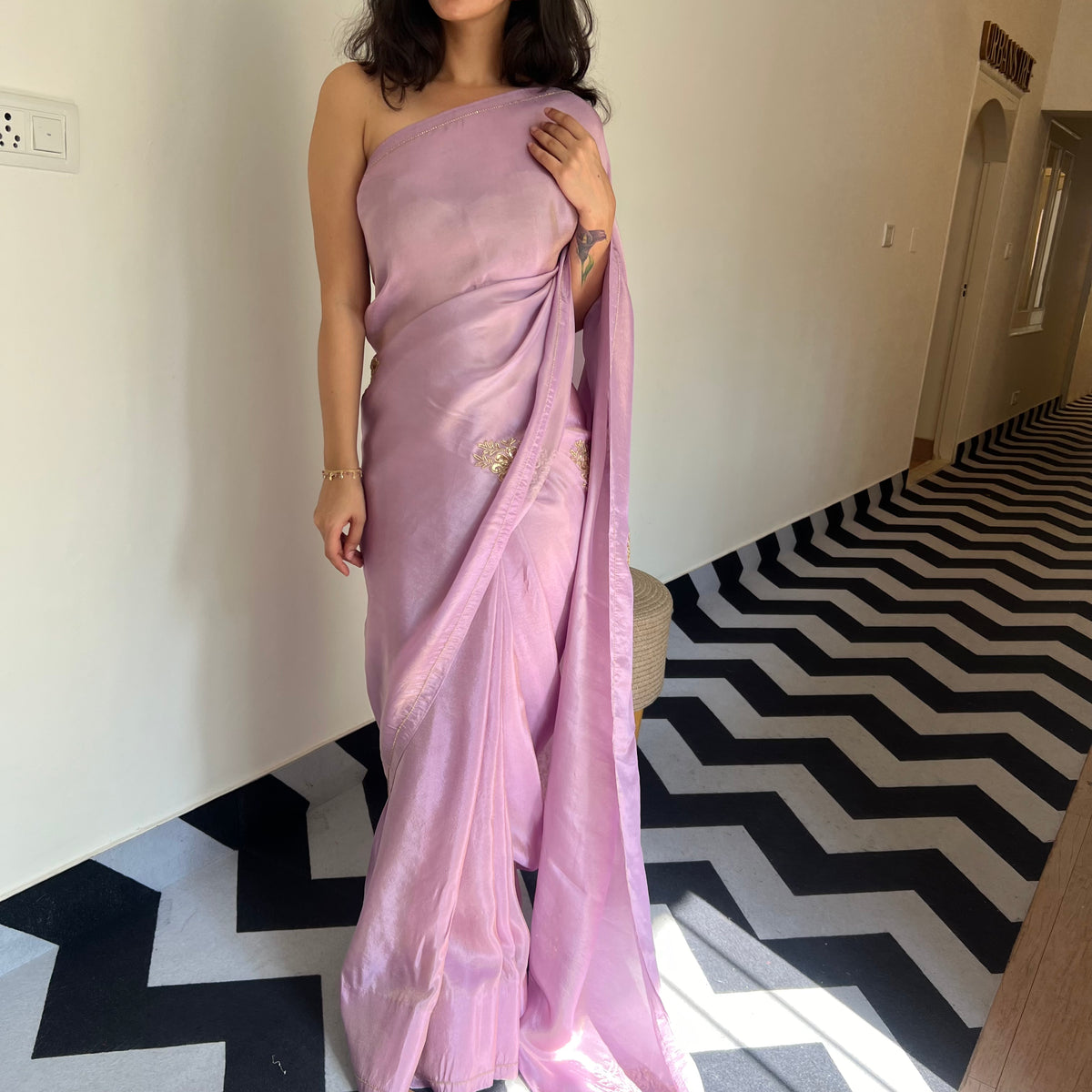 Lilac Dream Tissue Saree