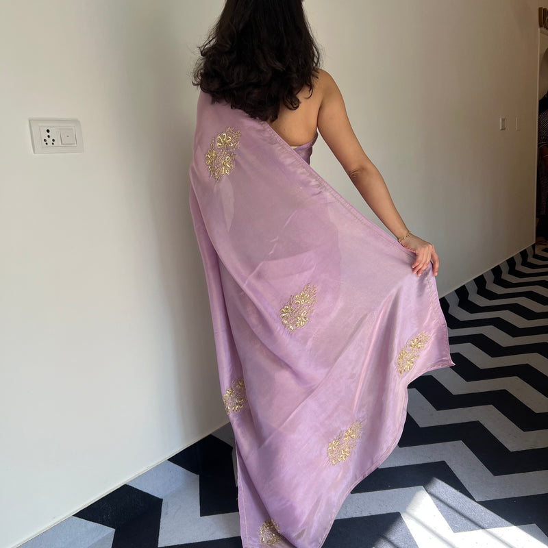 Lilac Dream Tissue Saree