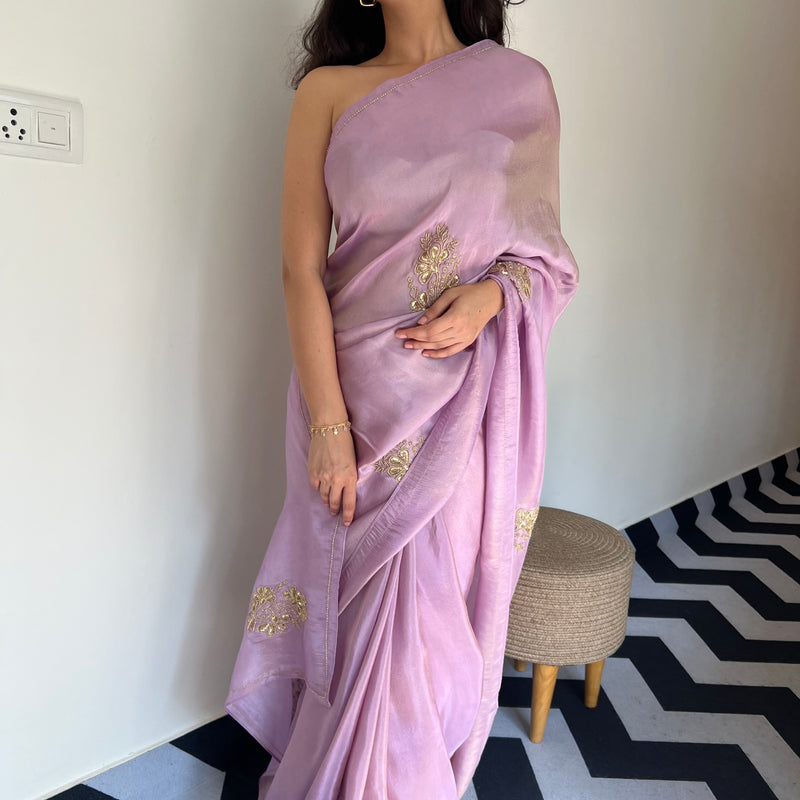 Lilac Dream Tissue Saree