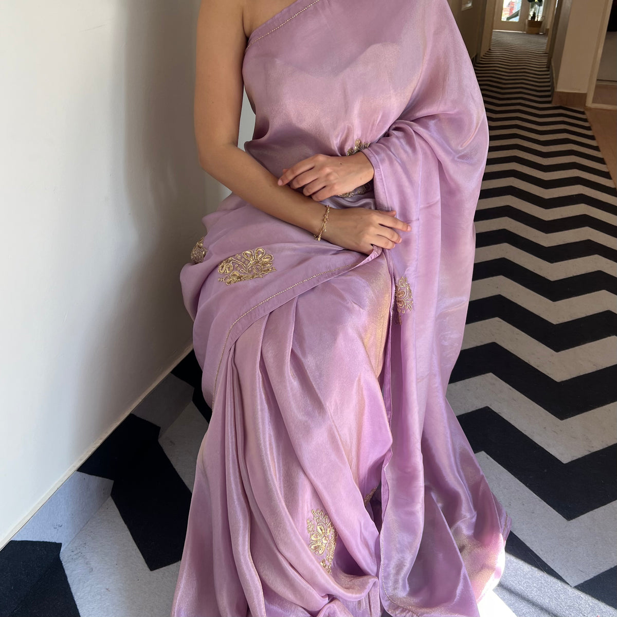 Lilac Dream Tissue Saree