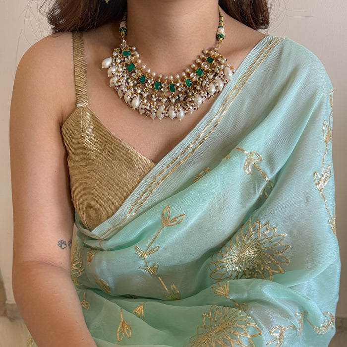 Glorious Traditional Pearl Polki Necklace