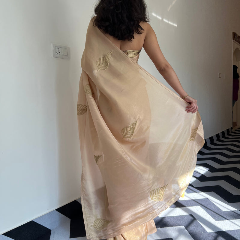 Sunset Glow Tissue Saree