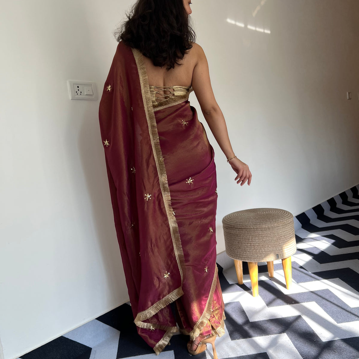 Ruby Royale Tissue Saree