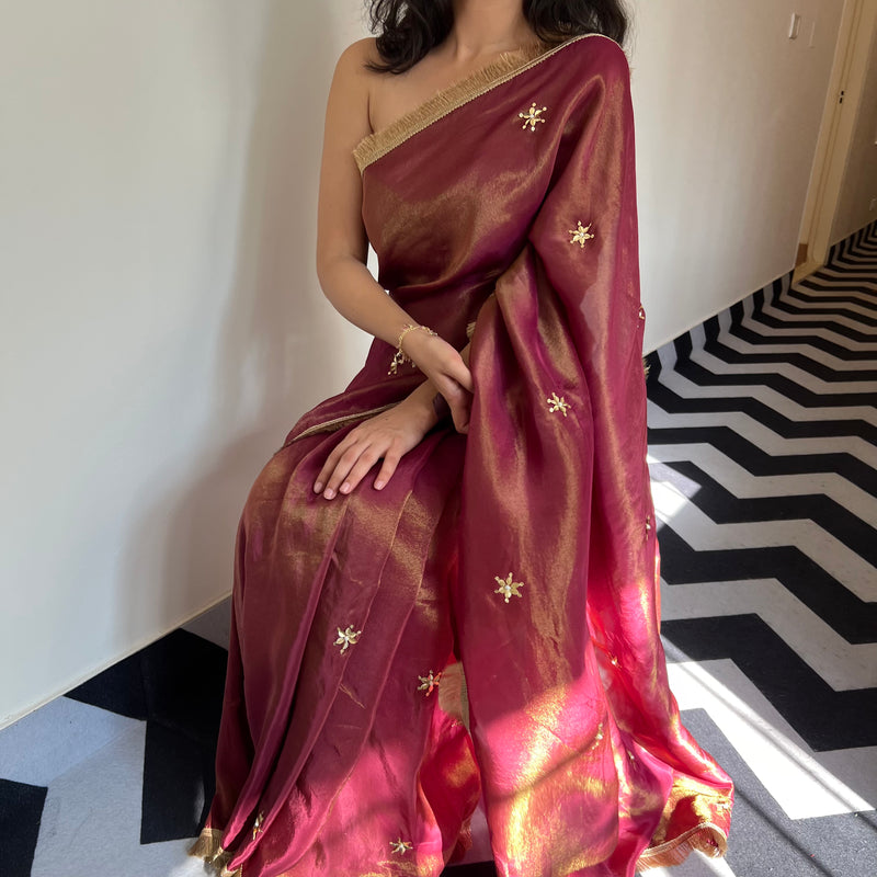 Ruby Royale Tissue Saree