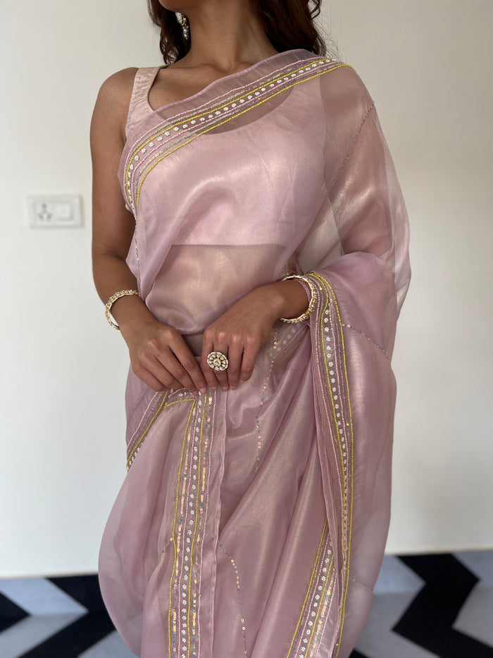 Pastel Muse Tissue Saree