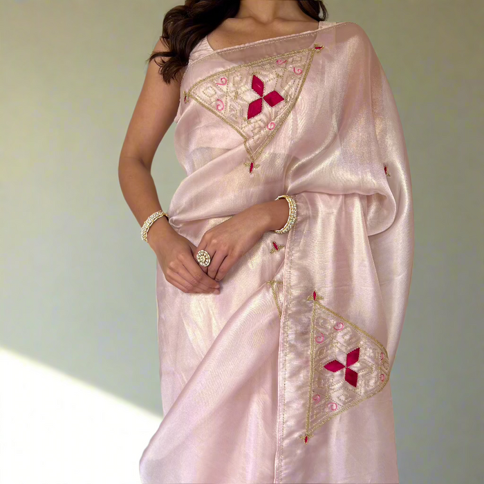 Rosette Charm Tissue Saree