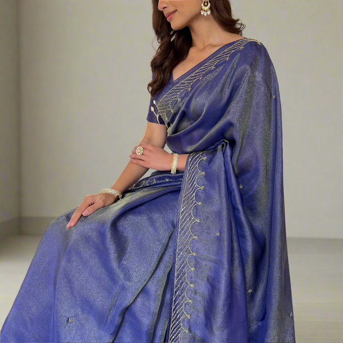 Blue Wave Saree