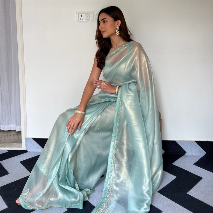 Sage Blossom Saree