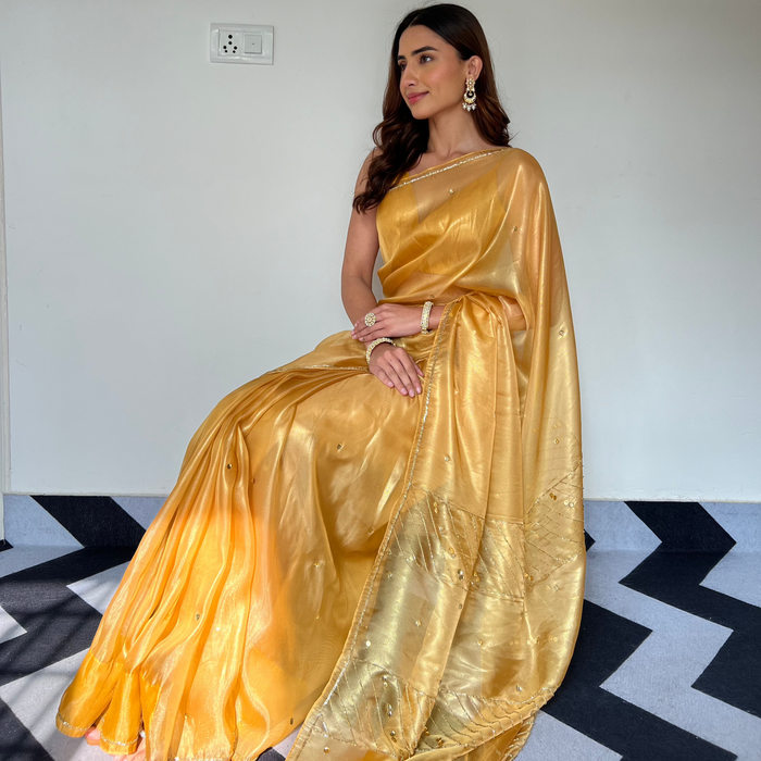 Mustard Majesty Saree