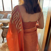 Orange Tissue Saree