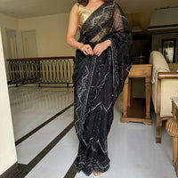 Dark Muse Organza Saree