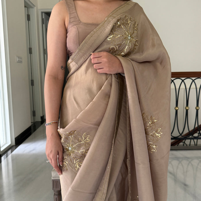 Dusky Dream Tissue Saree