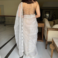 Cloud Drape Organza Saree