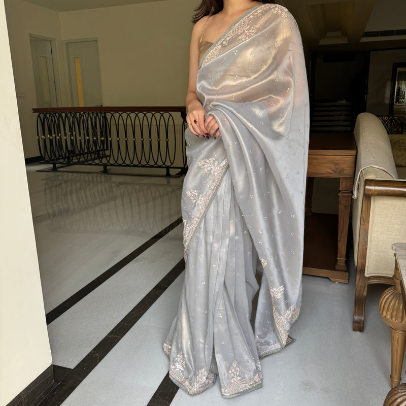 Dove Charm Organza Saree