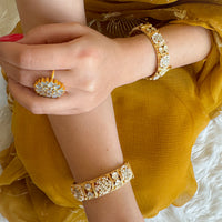 Dilkash Kundan Meena Pearl Bangle