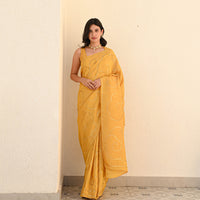 Yellow Tissue Silk Saree