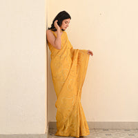 Yellow Tissue Silk Saree