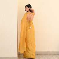 Yellow Tissue Silk Saree