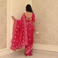 Celestial Pink Organza Saree